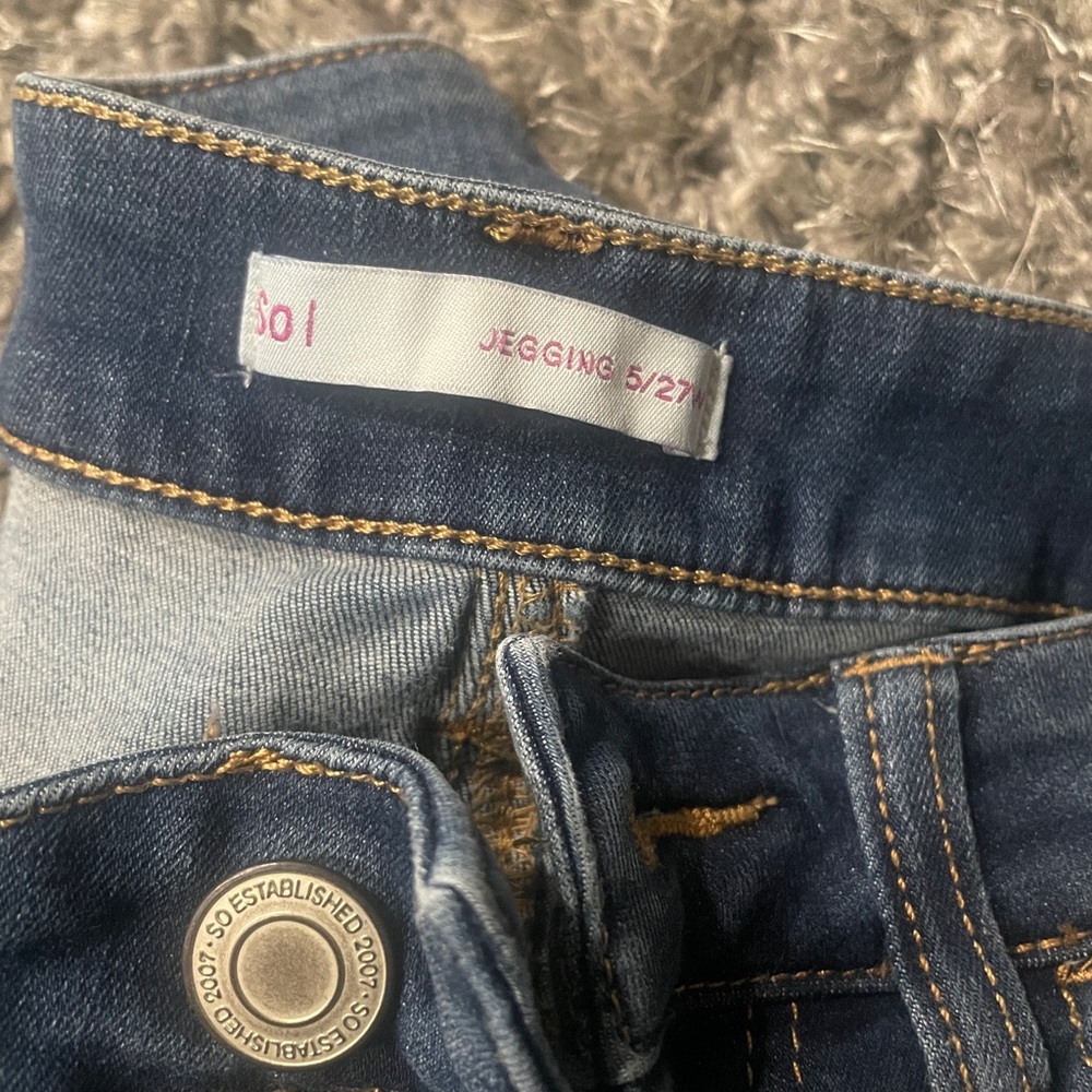 So Women's Blue Jeggings